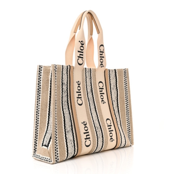 Chloé Woody Large Tote Neutral - Picture 4 of 8